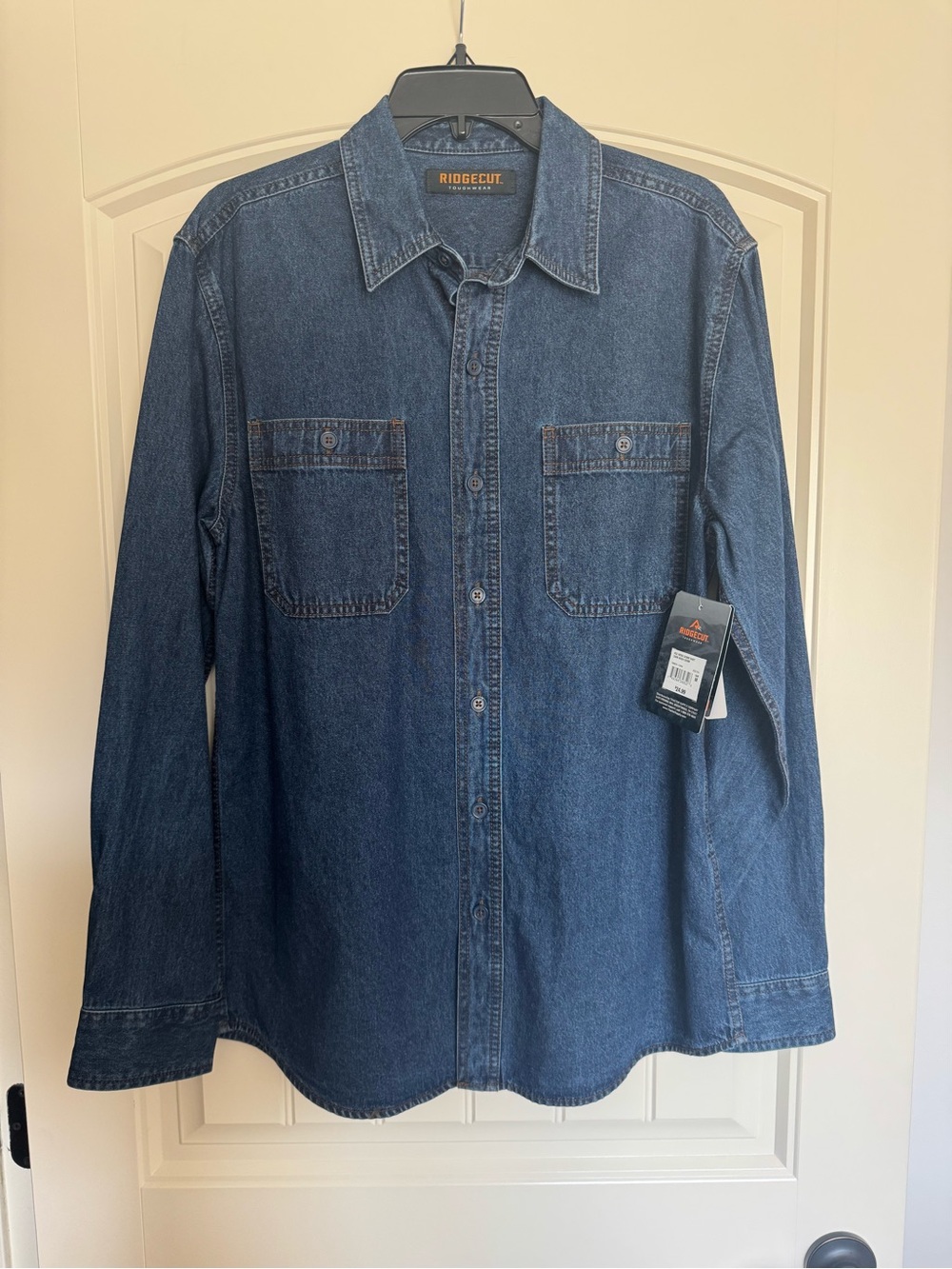 Ridgecut Men's Classic Indigo Denim Button-Down Shirt